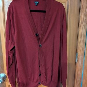 Apt. 9 Men's Burgundy Cardigan Sweater